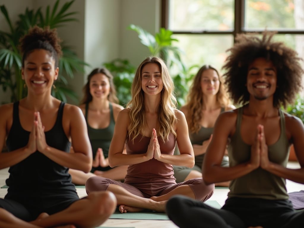 Neighbors building wellness and confidence in a warm community circle